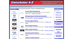 Desktop Screenshot of gutscheine-a-z.de